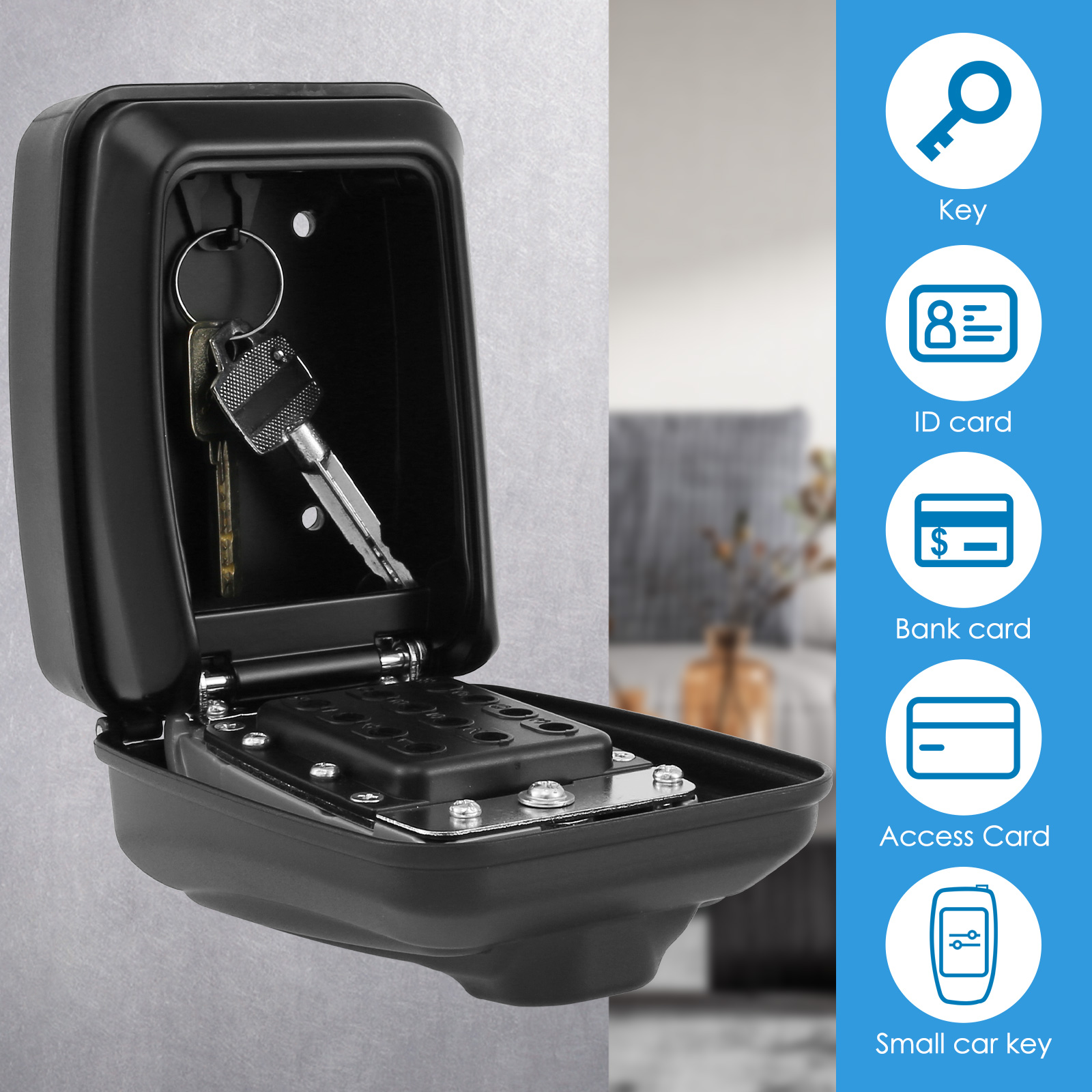 Key Lock Box Wall-Mount Secret - Lockbox Key Secure recensie en prijs