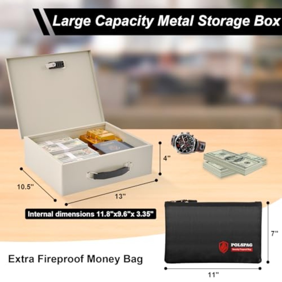 Fireproof Document Box with Ke - Fire Safe Document recensie en prijs