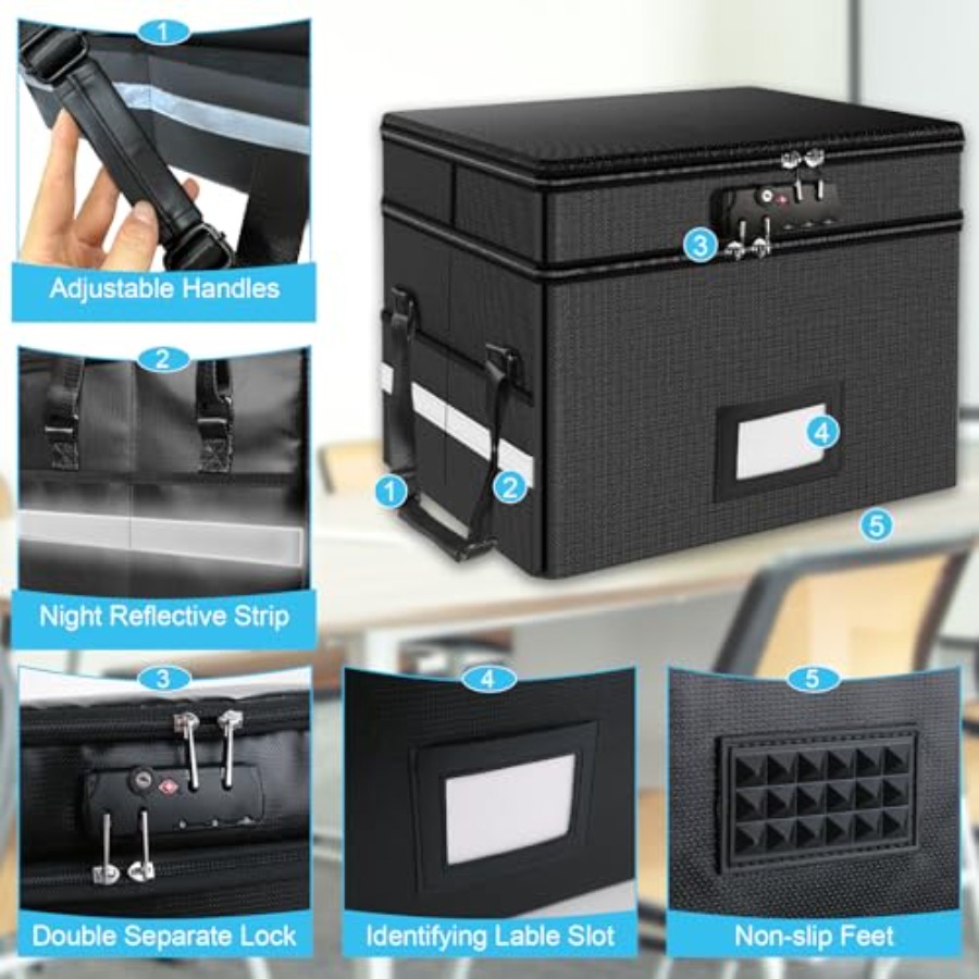 Fireproof Document Box with Lo - Fire Safe Document recensie en prijs