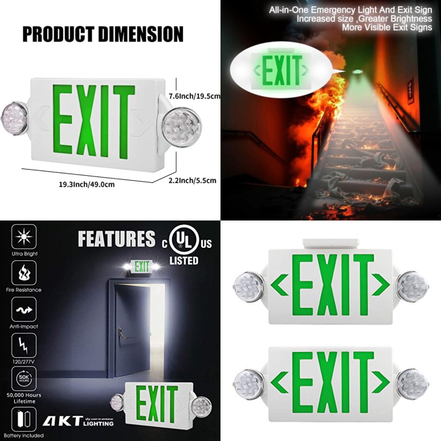 Emergency Exit Light, Adjustab - Emergency Exit Sign recensie en prijs