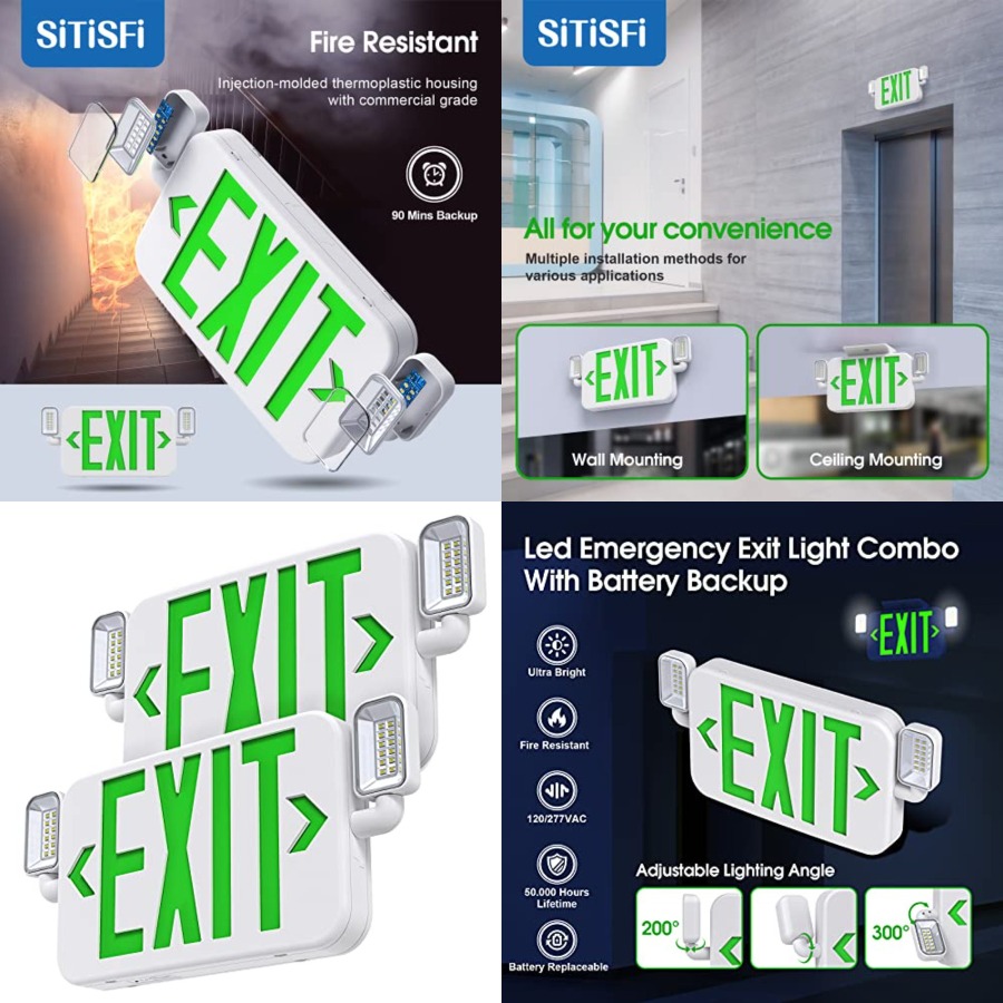 Led Combo Emergency Exit Sign  - Emergency Exit Sign recensie en prijs