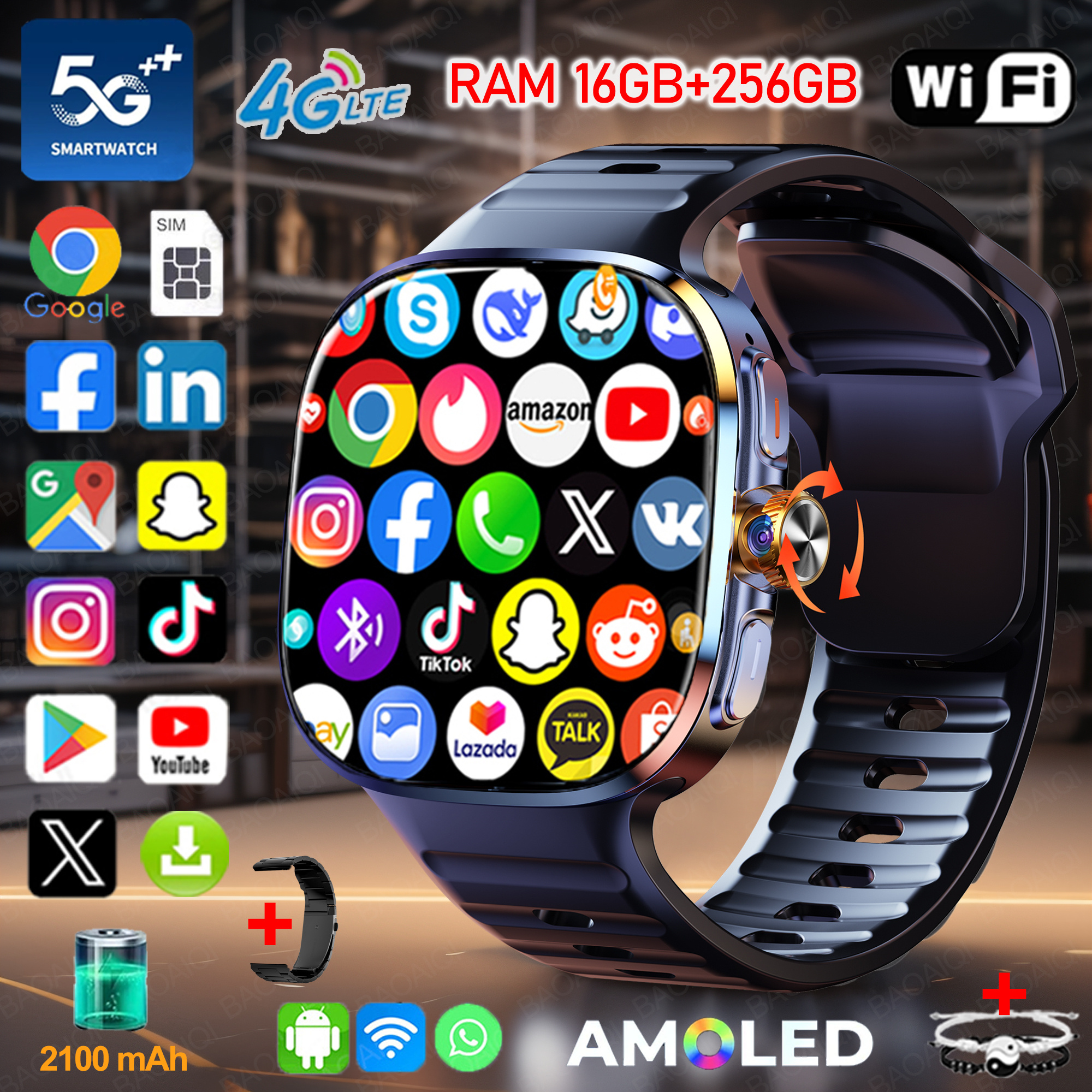 New Large Screen Smartwatch 4G - Window Lock Bar recensie en prijs
