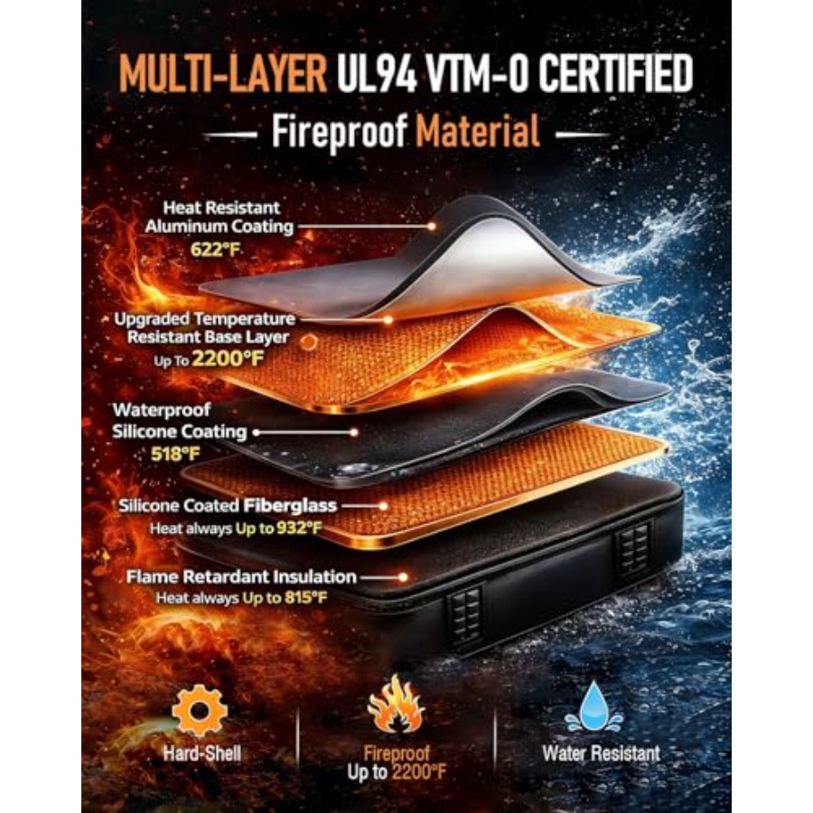 Fireproof Document Box - Hard- - Fire Safe Document recensie en prijs