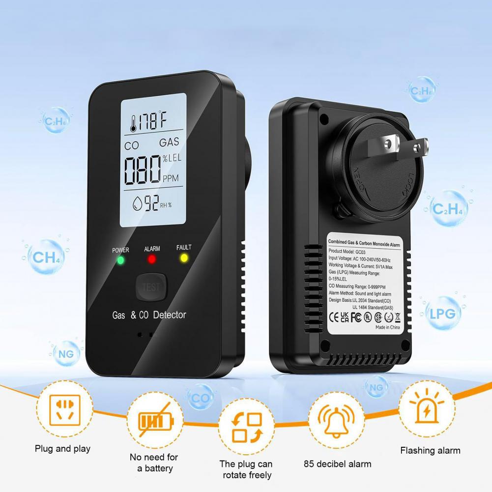 Natural Gas & Carbon Monoxide  - Co Detector Plug recensie en prijs