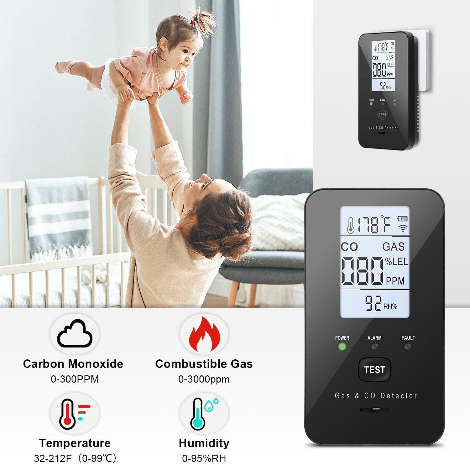 Natural Gas & Carbon Monoxide  - Co Detector Plug recensie en prijs