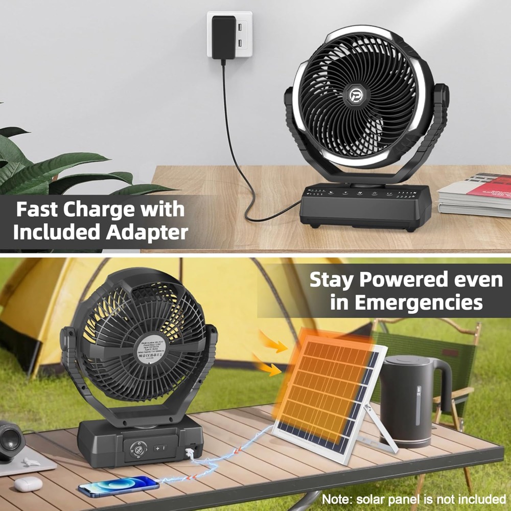 20000mAh Camping Fan with Ligh - Power Outage Light recensie en prijs