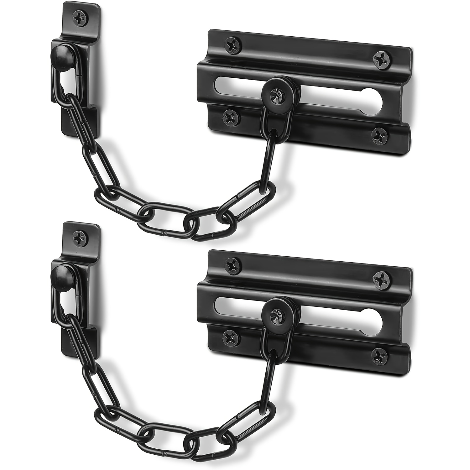 2 Pack Door Chain Lock Black,  - Security Chain Door recensie en prijs