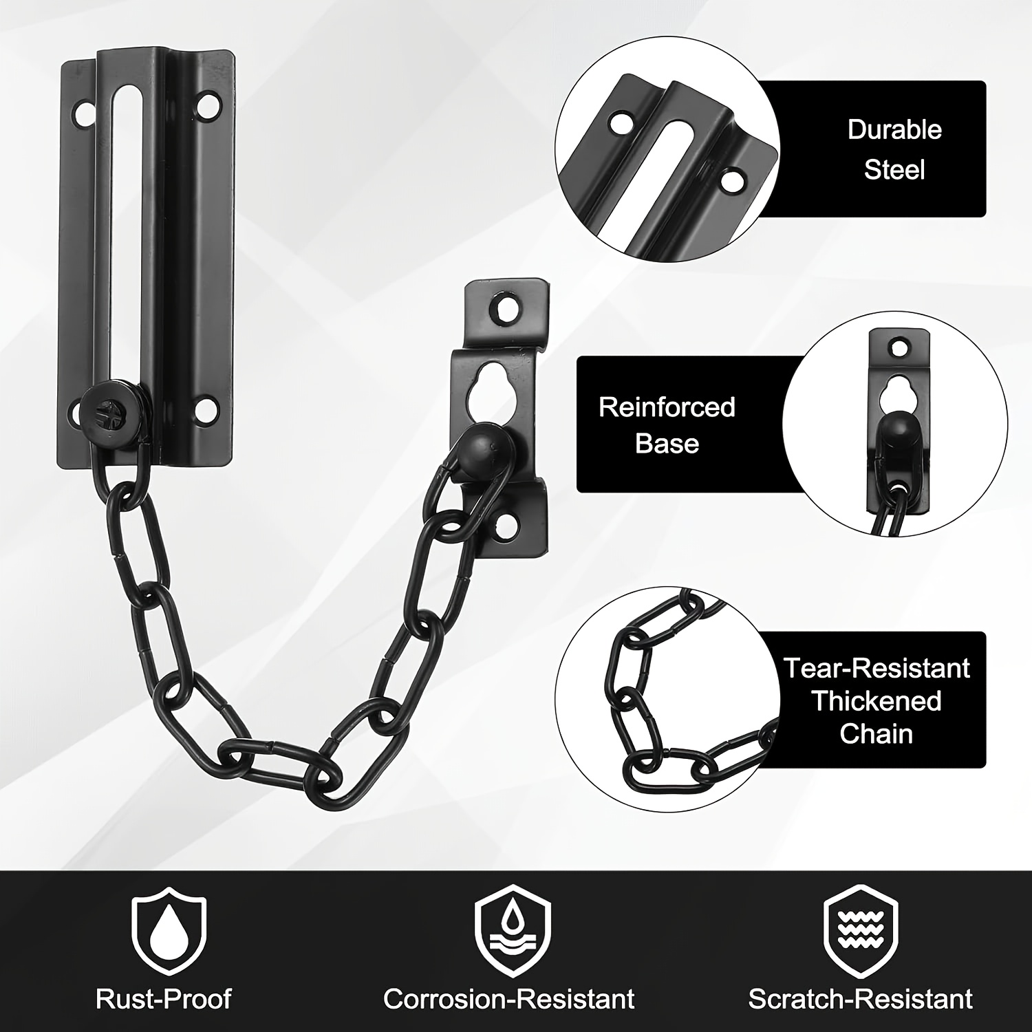 2 Pack Door Chain Lock Black,  - Security Chain Door recensie en prijs
