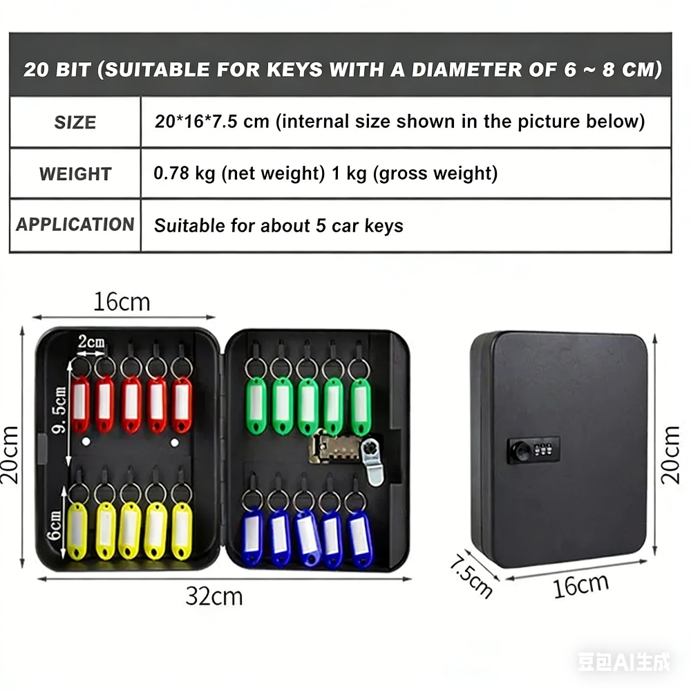 Combination Key Cabinet 20 Key - Lockbox Key Secure recensie en prijs