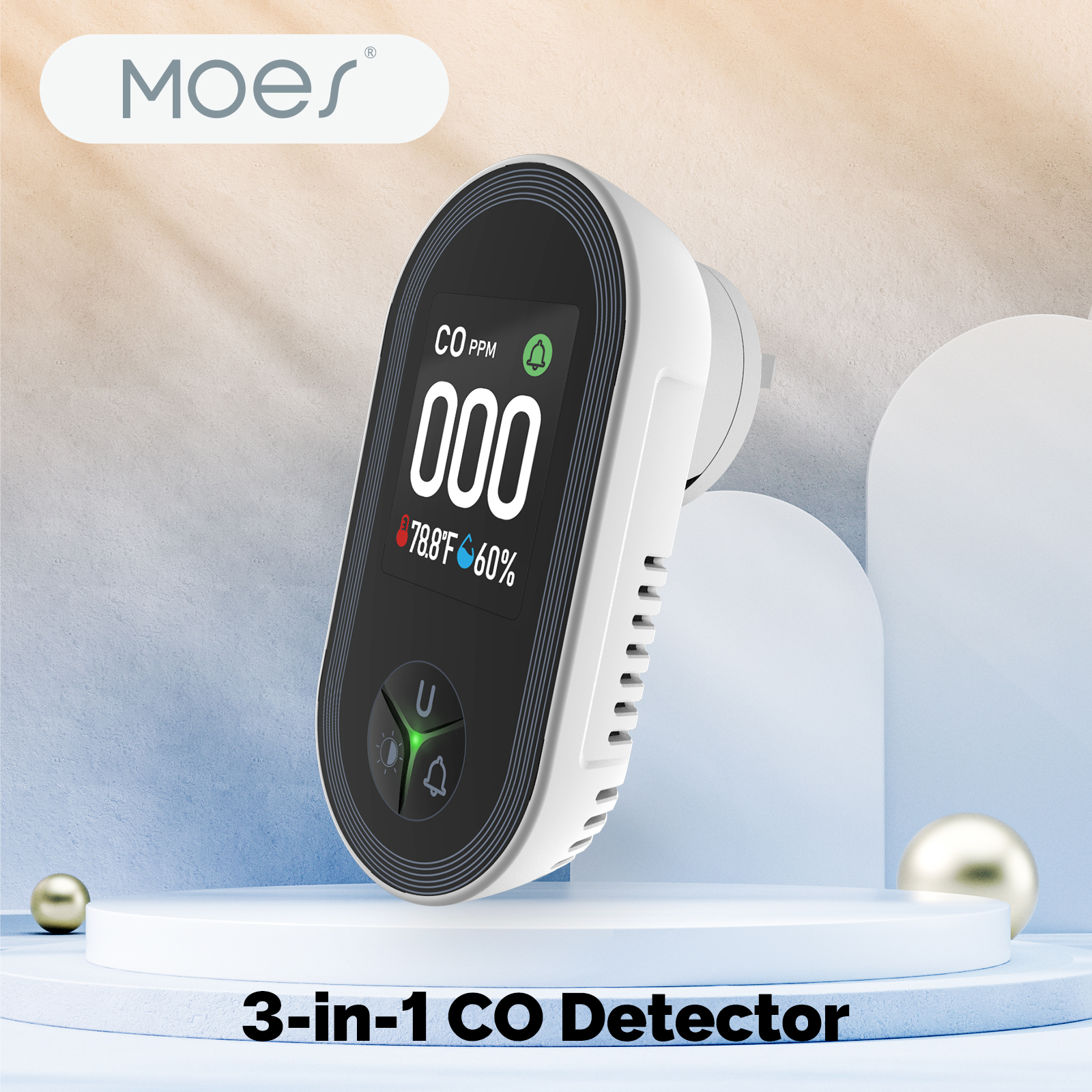 MOES 3in1 Carbon Monoxide Dete - Co Detector Plug recensie en prijs