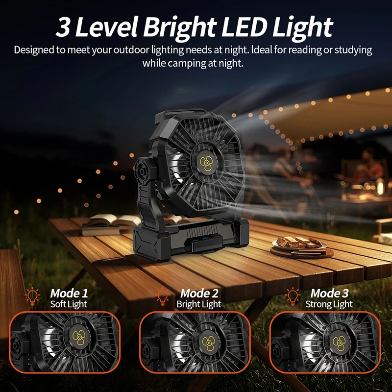 Rechargeable Portable Fan 1040 - Power Outage Light recensie en prijs
