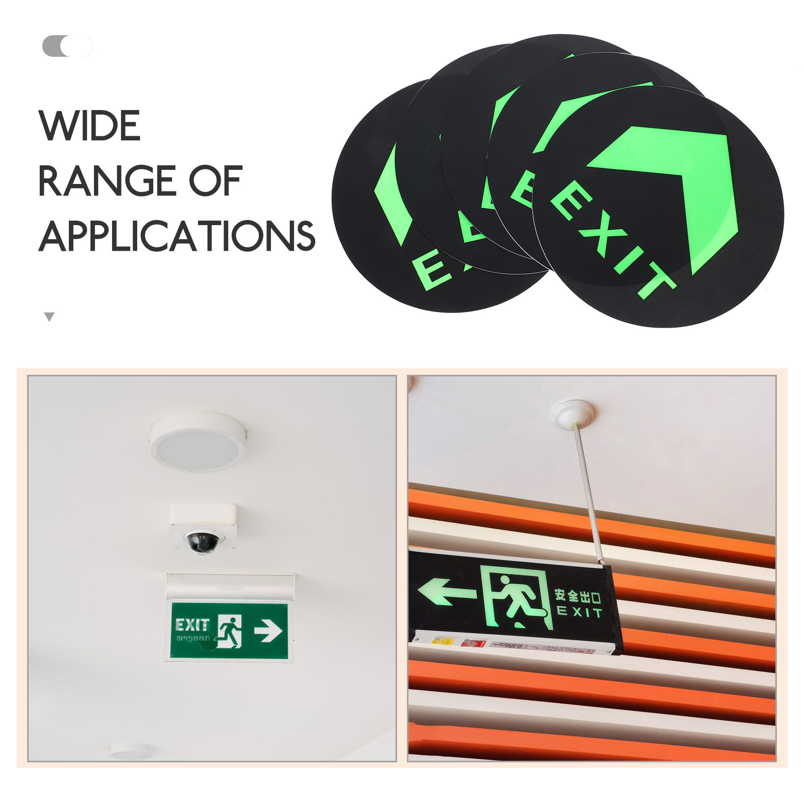 5Pcs Glow in Dark Exit Sign St - Emergency Exit Sign recensie en prijs