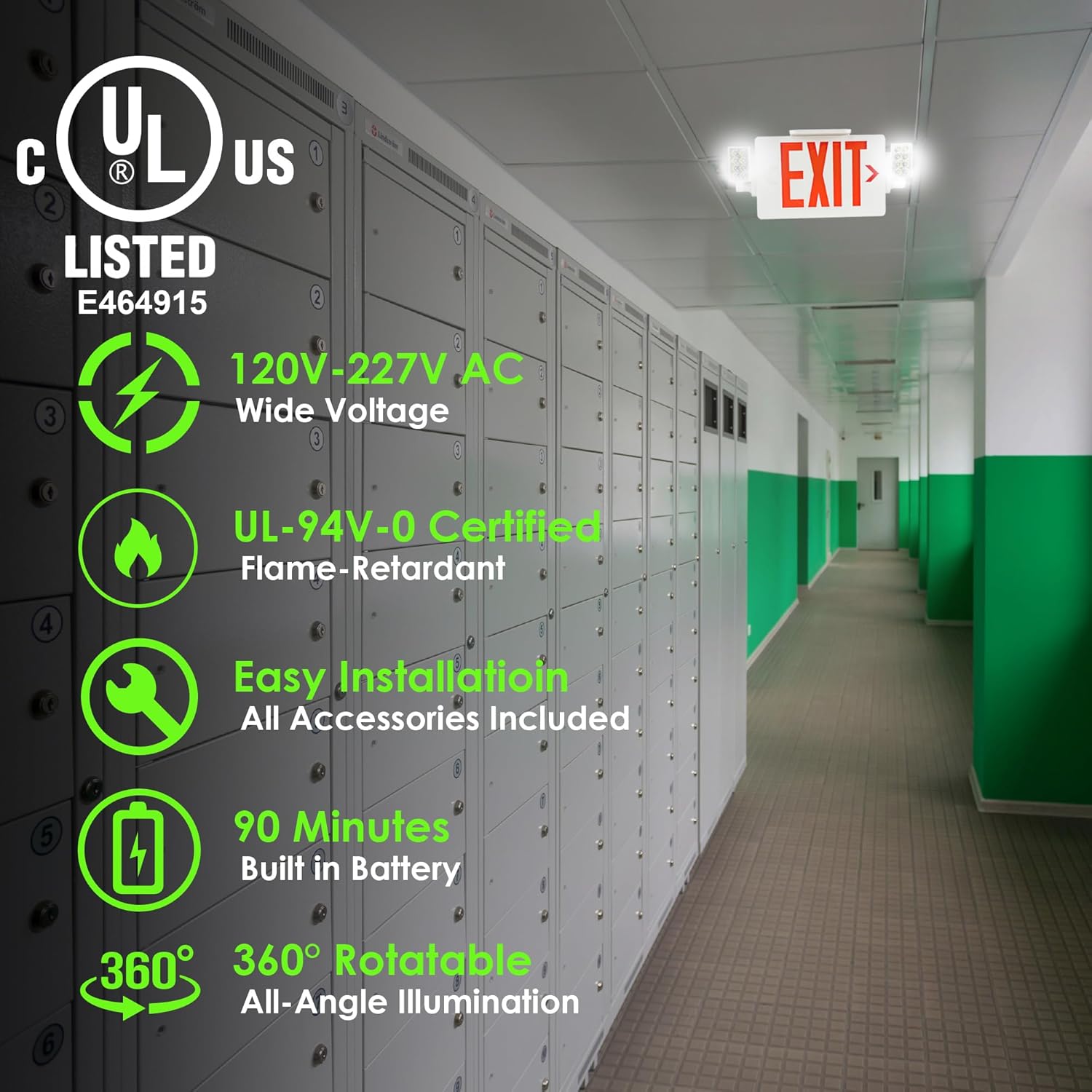 LED Emergency Exit Sign with 2 - Emergency Exit Sign recensie en prijs